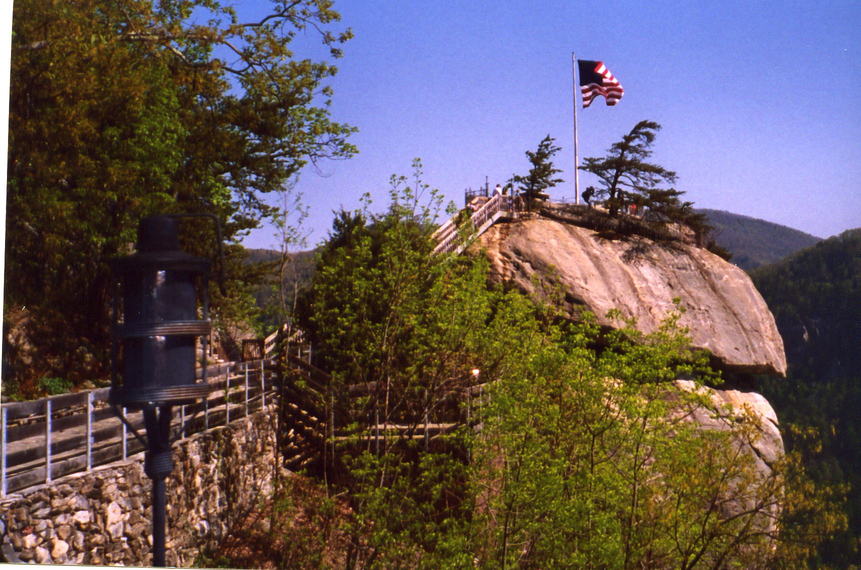 Lake Lure, NC : View of Chimney Rock