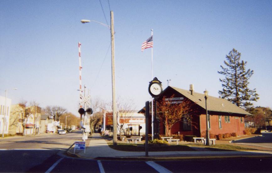 Waunakee, WI: Waunakee, Wisconsin-Old Train Depot, now the Chamber of Commerce