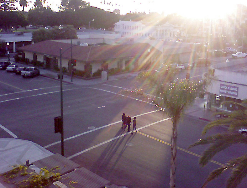 Oxnard, CA: Oxnard, CA, Downtown, 4th and B Street at sunset