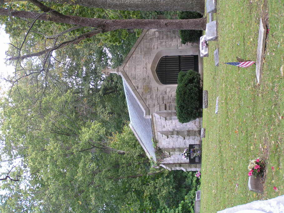 Elkhart, IL: Govenor Oglesby's Tomb in Cemetery on Elkhart Hill