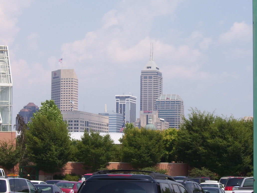 Indianapolis, IN: Indy Skyline from Indy Zoo
