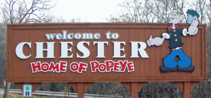 Chester, IL: One of Four Welcome Signs to City of Chester