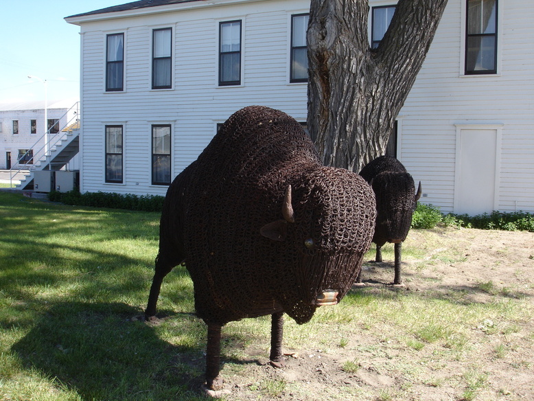 Big Springs, NE: BarbedWire Buffalo Sculpture