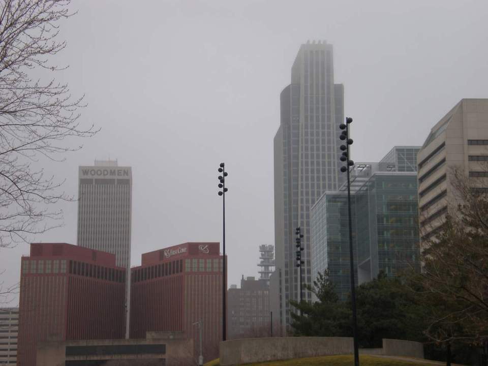 Omaha, NE : Downtown Omaha from the Gene Leahy Mall