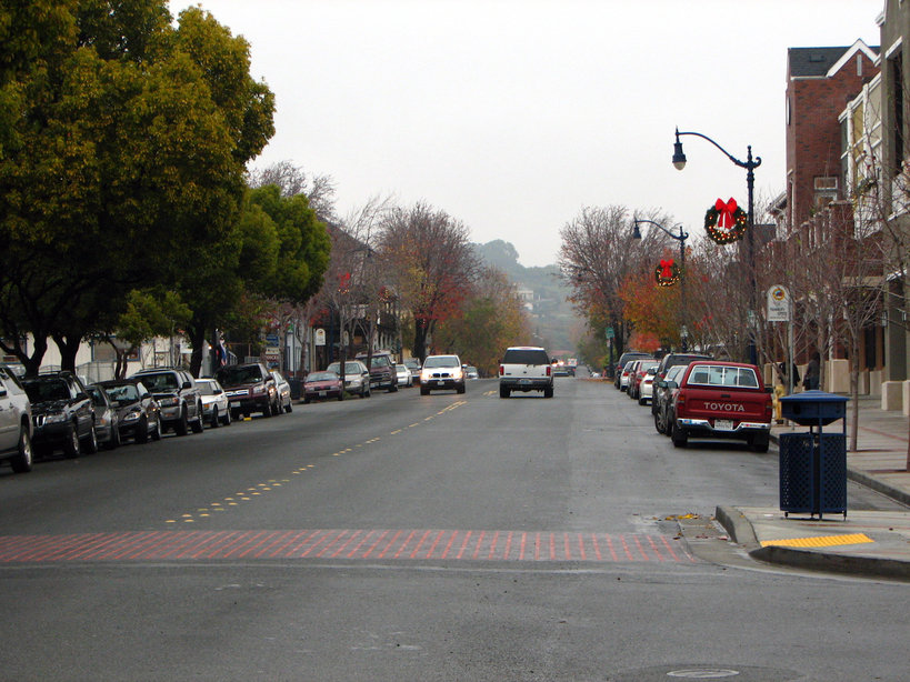 Benicia, CA: Mainstreet, looking north towards Solano Square