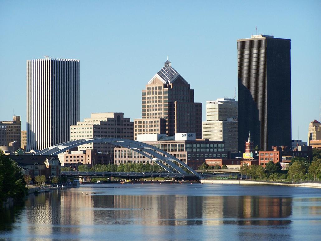 Rochester, NY: Downtown Rochester. August Evening