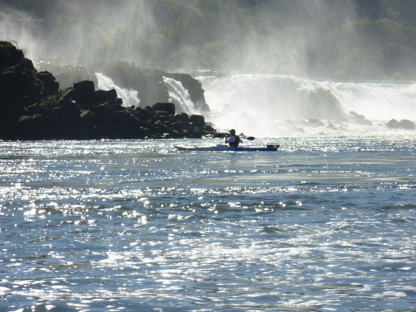 West Linn, OR : kayaking at willamette falls, west linn