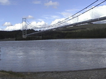 Deltana, AK: the trans-alaska pipeline crossing the Deltana river