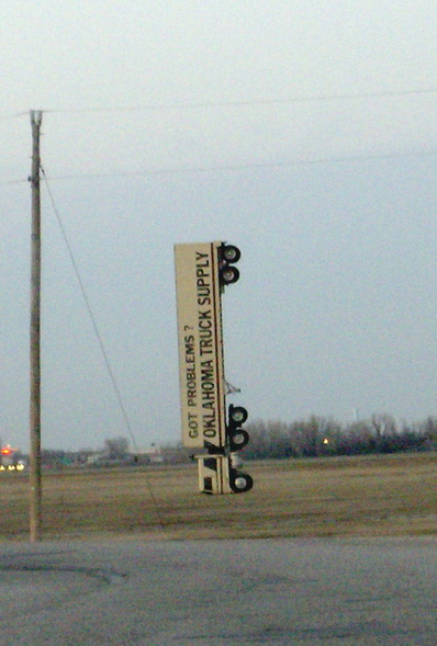 Ponca City, OK: Oklahoma Truck Supply sign near Ponca City