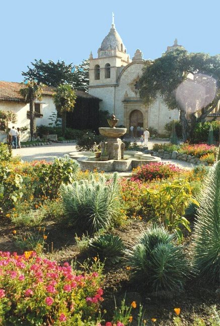 Carmel-by-the-Sea, CA : San Carlos Borromeo de Carmelo, Founded: June 3, 1770 by Father Junipero Serra, a few miles South of the city of Carmel, July 2000