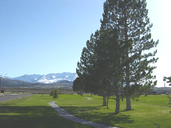 Wells, NV : Wells City Park with view of Angel Mtn.