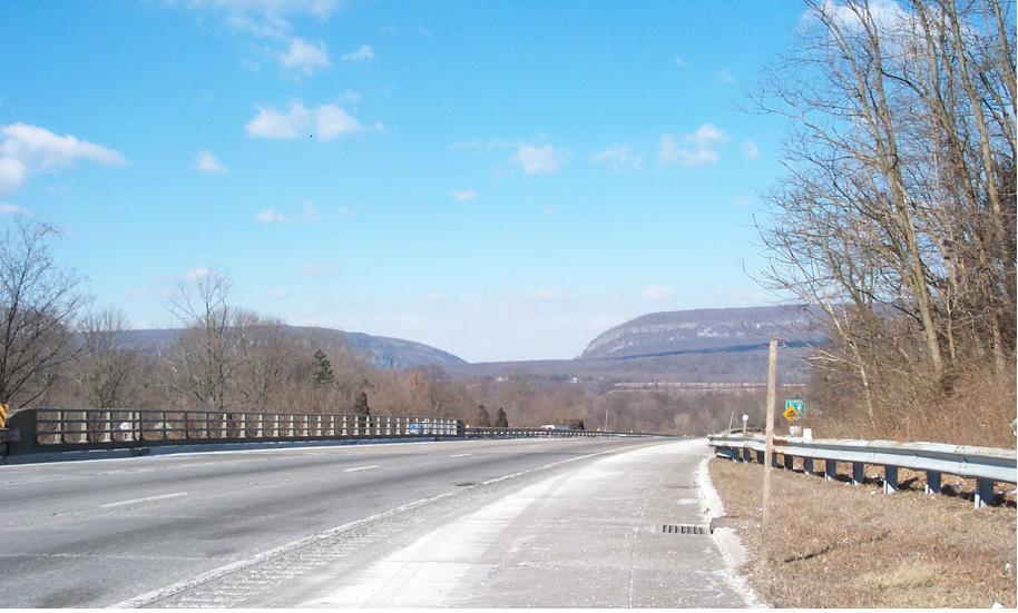 Delaware Water Gap, PA: View of the - Gap - from Highway 80