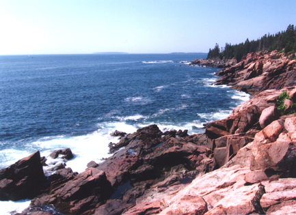Mount Desert, ME : Rocky shoreline in Acadia National Park