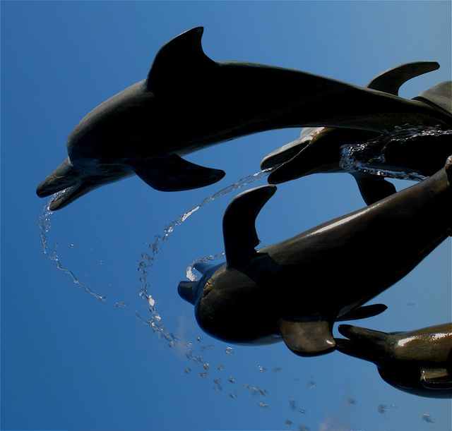 Pismo Beach, CA: dolphin sculpure