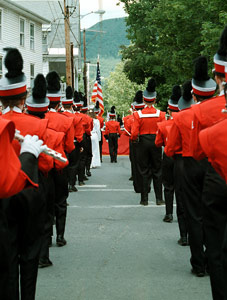 Woodstock, NY : Onteora Band with Overlook Mountain in backgrouns