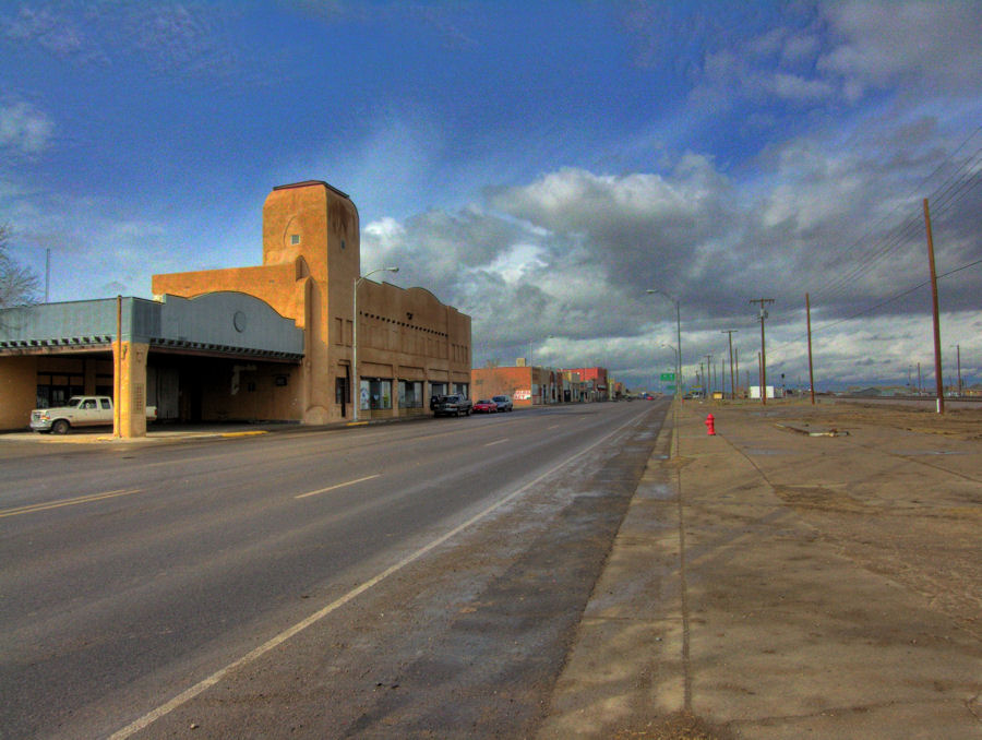 Lordsburg, NM: Winter in Lordsburg along Old Spanish Trail & US80 (Now Motel Ave.)