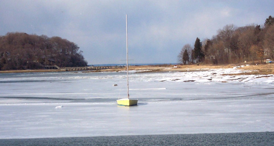 Poquott, NY Scott's Cove in Winter photo, picture, image (New York