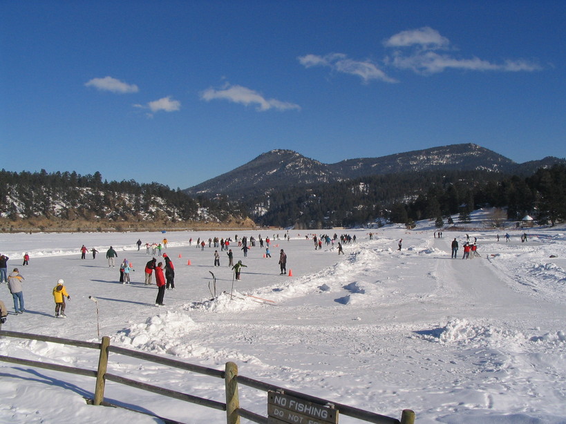 Evergreen, CO : Ice Skating on Evergreen Lake photo, picture ...