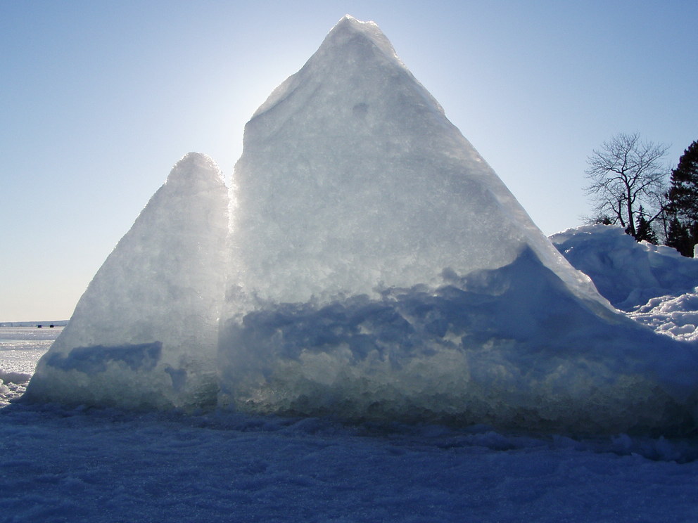 Duluth, MN: Ice chunk on the edge of Lake Superior