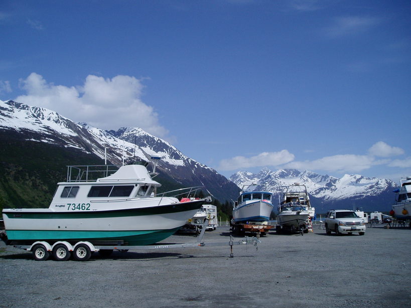Valdez, AK : Boats and Blue Sky