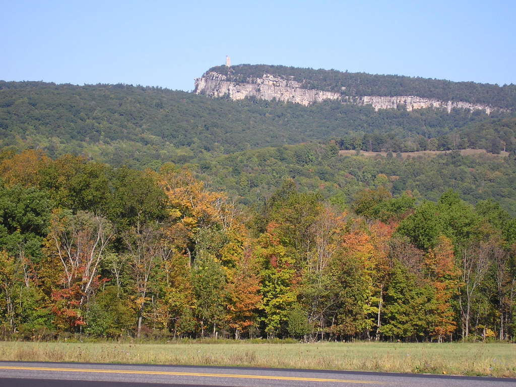 New Paltz, NY Gunks; view from New Paltz on Rt 299 photo, picture, image (New York) at city