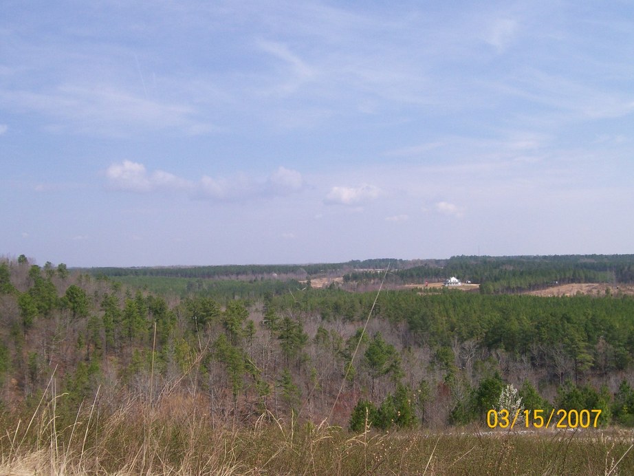 Jefferson, SC looking down on jefferson sc from brewer gold mine