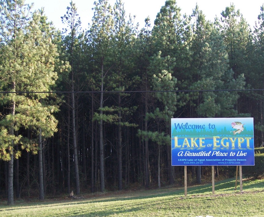 Marion, IL: Lake of Egypt Entrance Sign