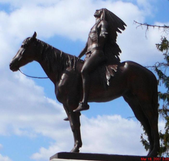 Muncie, IN : statue "Appeal to the Great Spirit" Muncie photo, picture