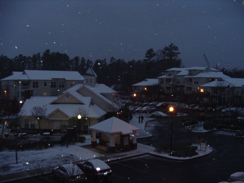 Carports can protect your vehciles on a snowy night in Cary