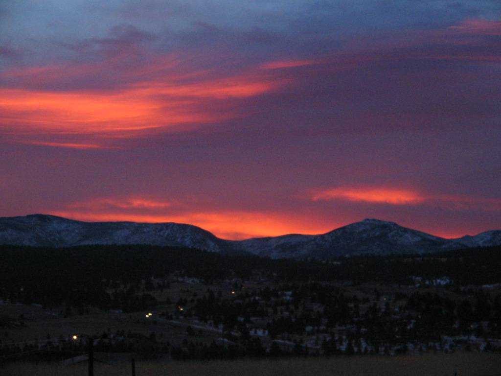 Montana City, MT: Sun Rising Over The Elkhorn Mountains