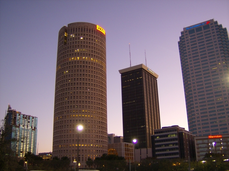 Tampa, FL : the sykes building early a.m. photo, picture, image