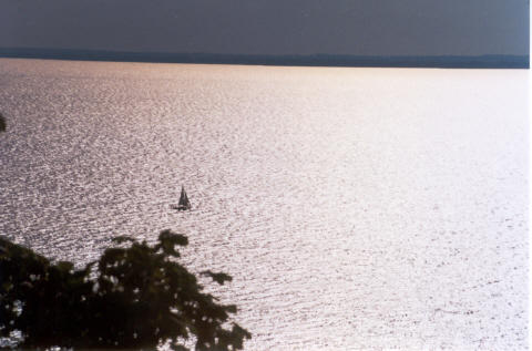 Neenah, WI : Neenah Shore From Across Winnebago