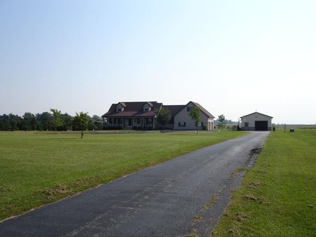 McComb, OH : Lookin east at our house!  Man I love that front porch!