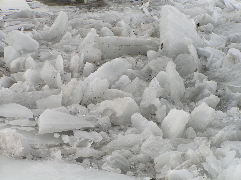Columbus, MT : Yellowstone River frozen