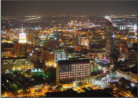 San Antonio Tx Night Sky View Photo Picture Image