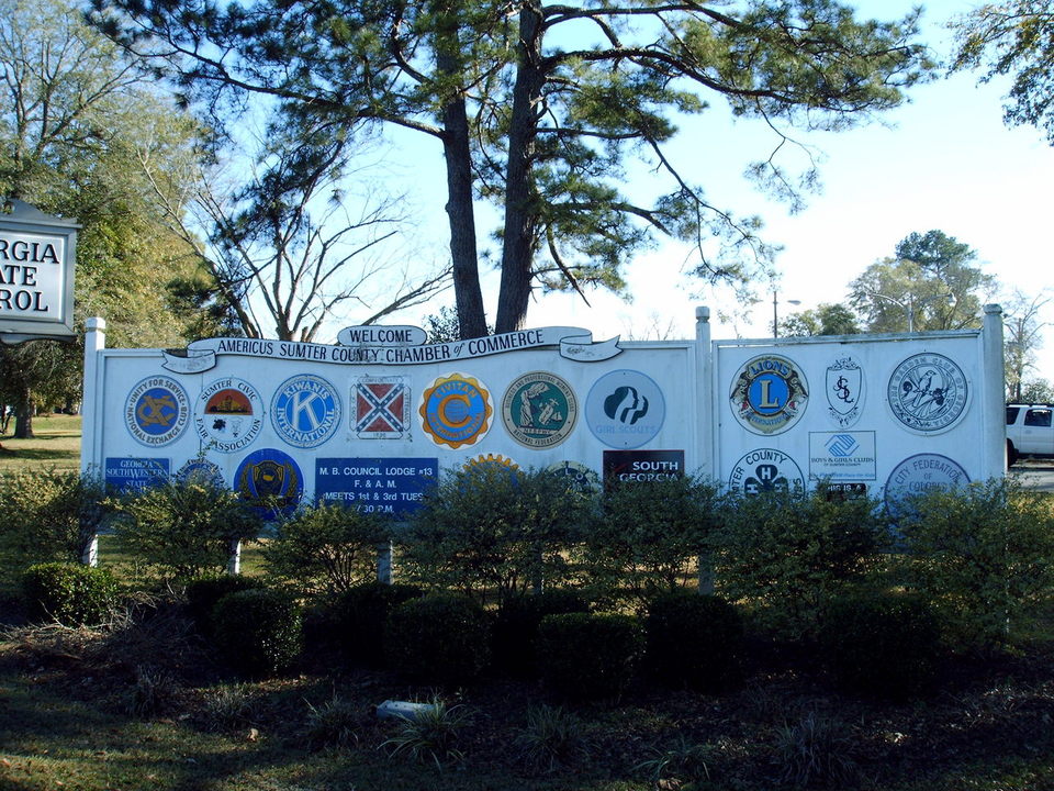 Americus, GA : Welcome Sign, US Hwy 280 and 19, Americus, GA