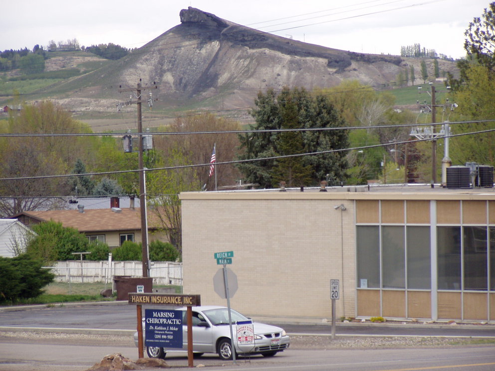 Marsing, ID: Looking at Lizard Butte from town, Marsing, Idaho