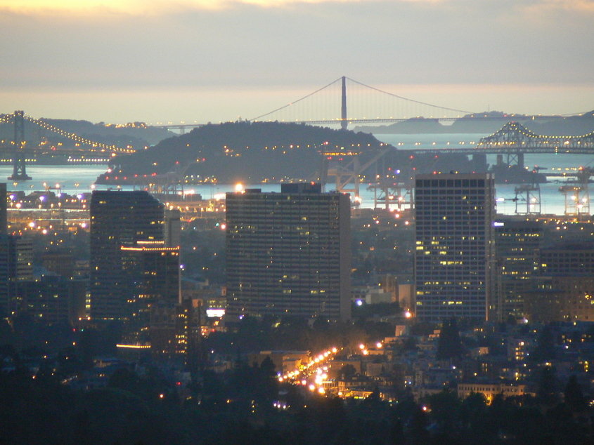 Oakland, CA: The City of Oakland at Sunset