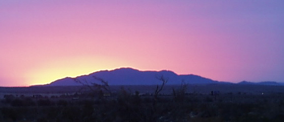 Ocotillo, CA : Mount Signal November Sunrise  From S2 N. of Interstate 8, Ocotillo