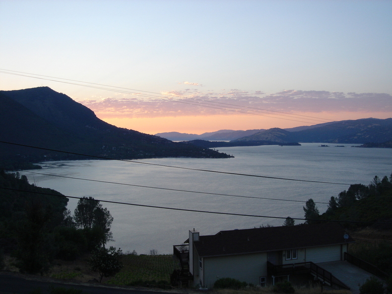 Kelseyville, CA Mt. Konocti and Clear Lake from Hawaina Way in