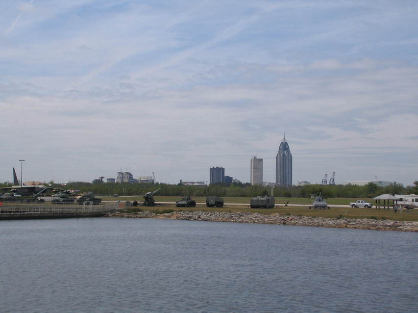 Mobile, AL: Mobile skyline from Battleship Park