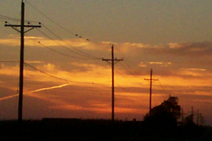 Papillion, NE: Sunset in rural Papillion