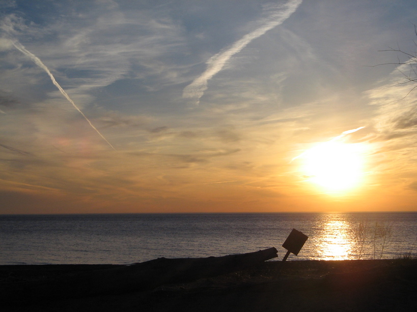 Dunkirk, NY: sunset at Point Gratiot, Dunkirk, NY