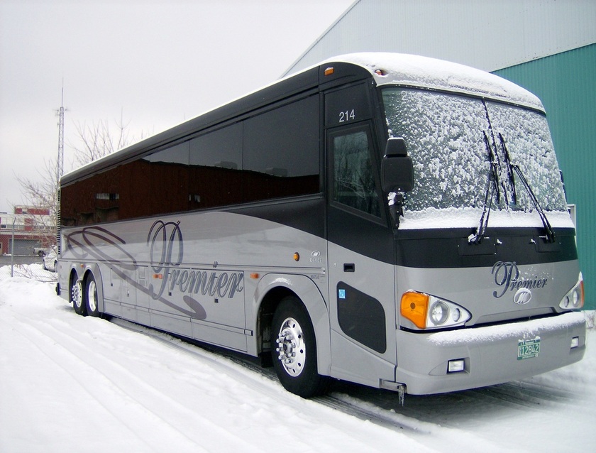 Potsdam, NY: Bus parked at Premier Bus Garage, Potsdam