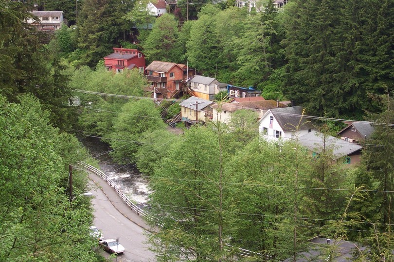Ketchikan, AK : Aerial view of Ketchikan