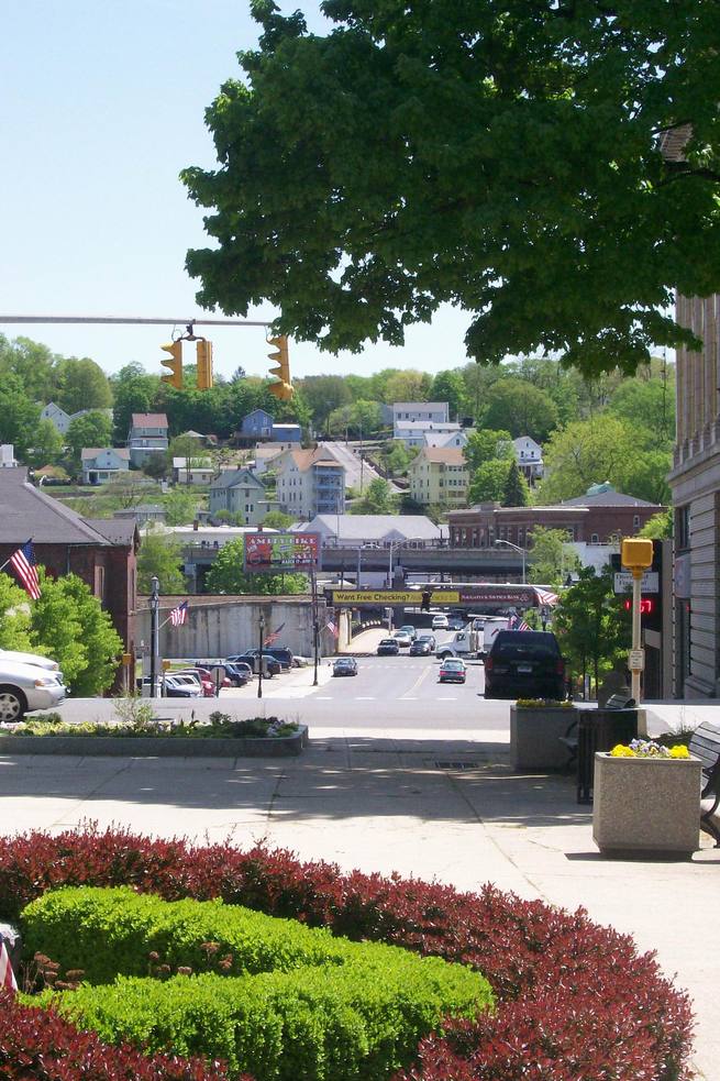 Naugatuck, CT Looking down Maple St. photo, picture, image