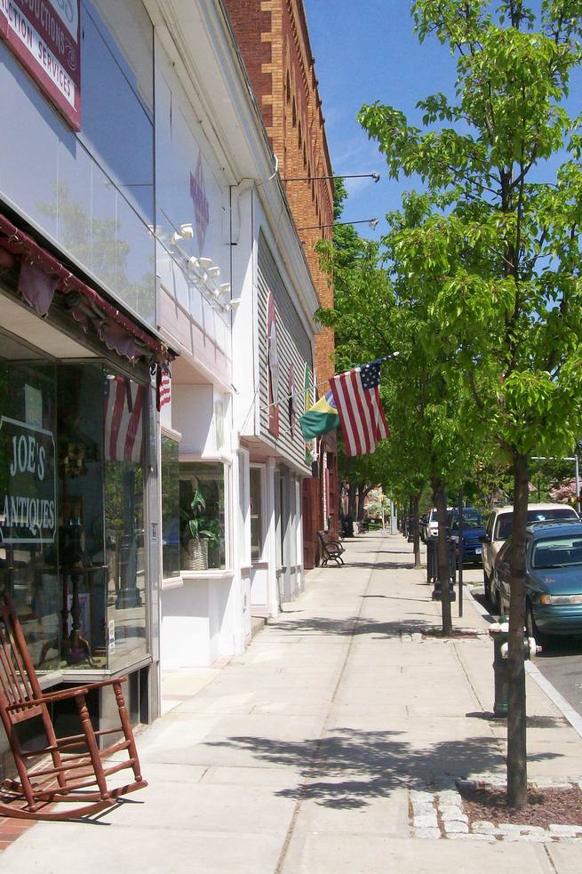 Naugatuck, CT : Looking up Church St. photo, picture, image