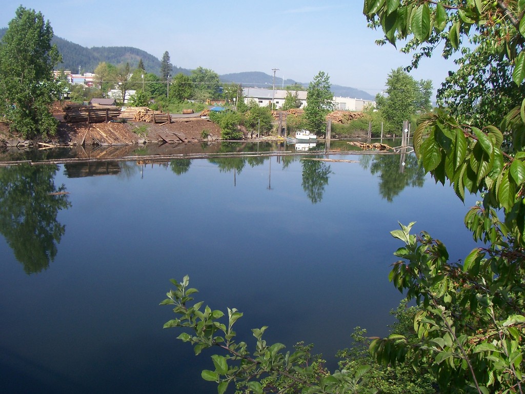 St. Maries, ID : St. Maries Tug boats still transport logs down the St