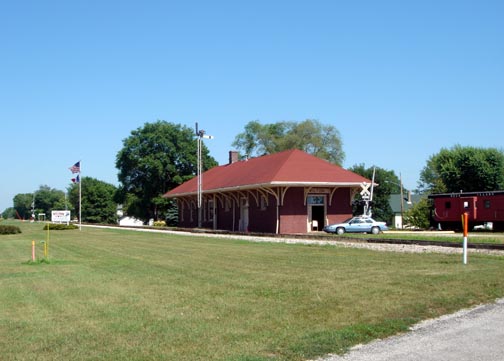 Wilton, IA : View of Rock Island  Line Depot from the West - 2006