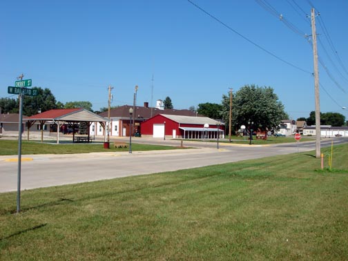 Wilton, IA : View of Elder Memorial Park across street from Rock Island Line  Depot - 2006